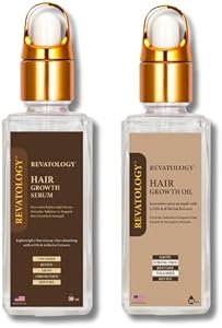 REVATOLOGY Adult Hair Growth Product Duo – Growth Oil + Leave-In Growth Serum | Supports V