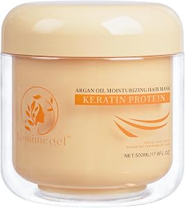 Aomimegel Collagen Hair Mask,Deep Repair Conditioning Argan Oil Hair Mask for Damaged Hair