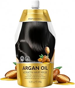 DR.EMMET Argan Oil Keratin Hair Mask, Deep Conditioning Hair Treatment for Dry Damaged Hai