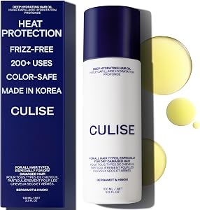 CULISE Korean Hair Oil for Dry Damaged Frizzy Hair - Anti Frizz Heat Protectant, Gloss Ser