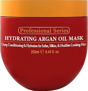 Arvazallia Hydrating Argan Oil Hair Mask and Deep Conditioner for Dry or Damaged Hair (8.4