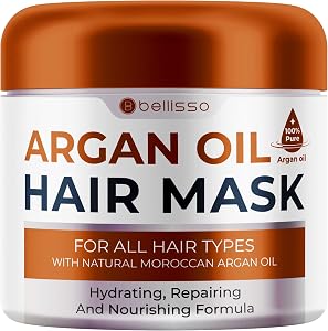 Moroccan Argan Oil Mask - Deep Conditioning Moisturizer for Dry, Extremely Damaged Hair - 