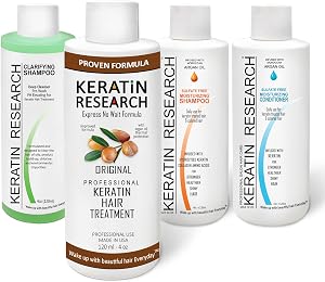KERATIN RESEARCH 4x 120ml Complex LONG Lasting Brazilian Keratin Hair Treatment Blowout ,