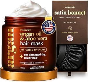 artnaturals Hair Mask for Dry, Damaged Hair - Deep Conditioning Treatment Argan Oil & 